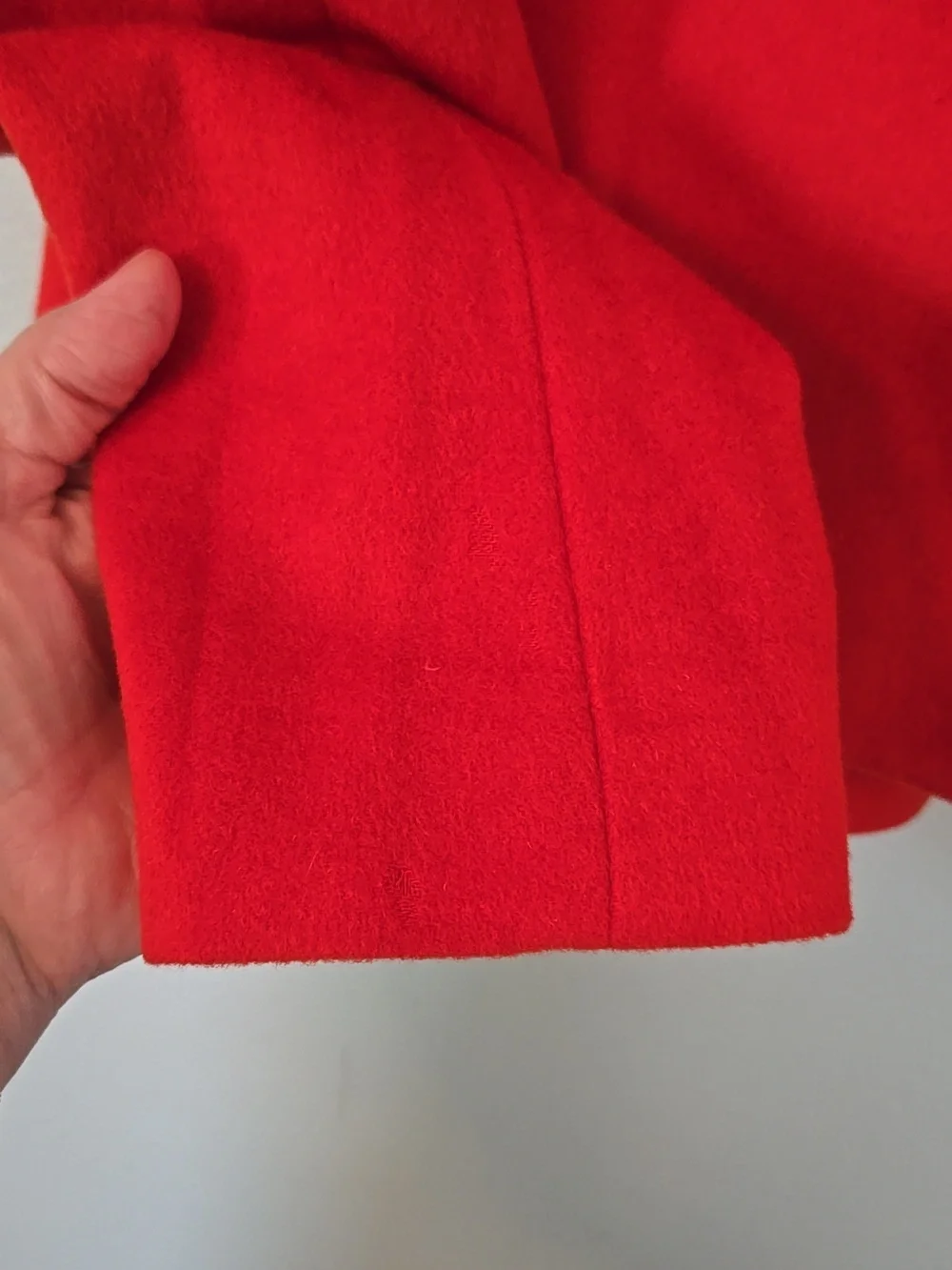 TORY BURCH | Lightweight Red Orange Wool Double Breasted Jacket Peacoat Size 2